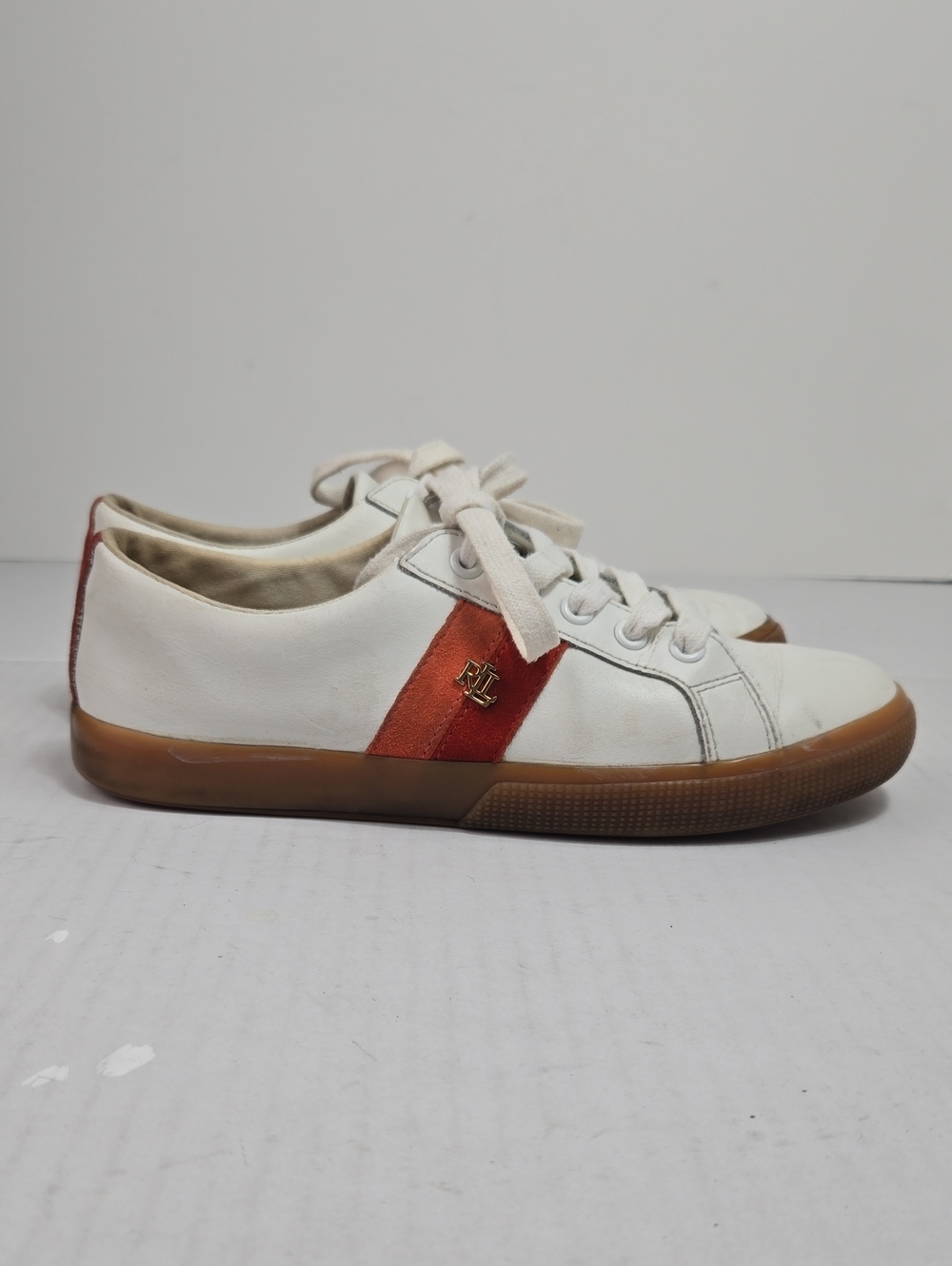 Laurent Ralph Laurent Jason Lv SK- LTL Action Women's Sz 7.5 White Sneakers